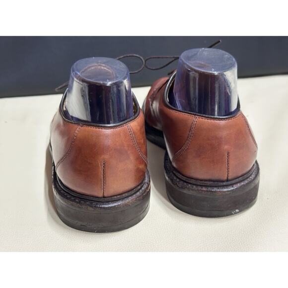 Allen Edmonds Ashton Shoes Mens 8 D Chili Brown Split Toe Derby Dress Leather